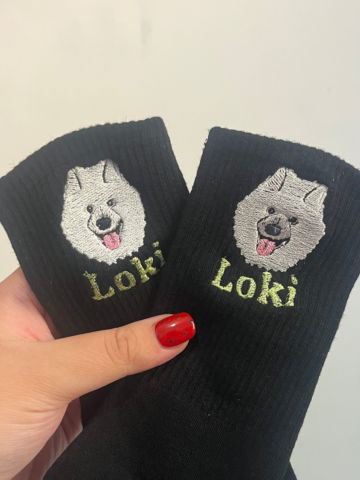 Personalised Embroidered Dog Socks