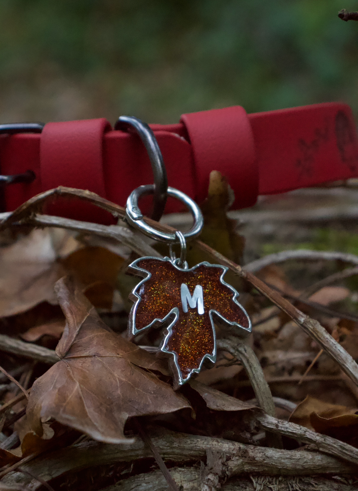 Autumnal Ember Resin ID Tag