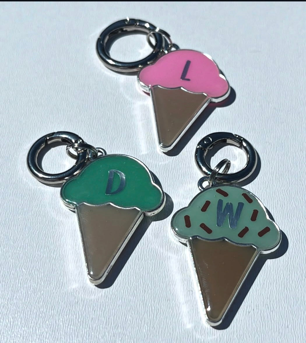 Who wants Ice Cream? resin Pet ID tag