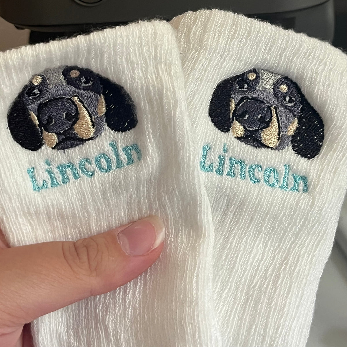 Personalised Embroidered Dog Socks