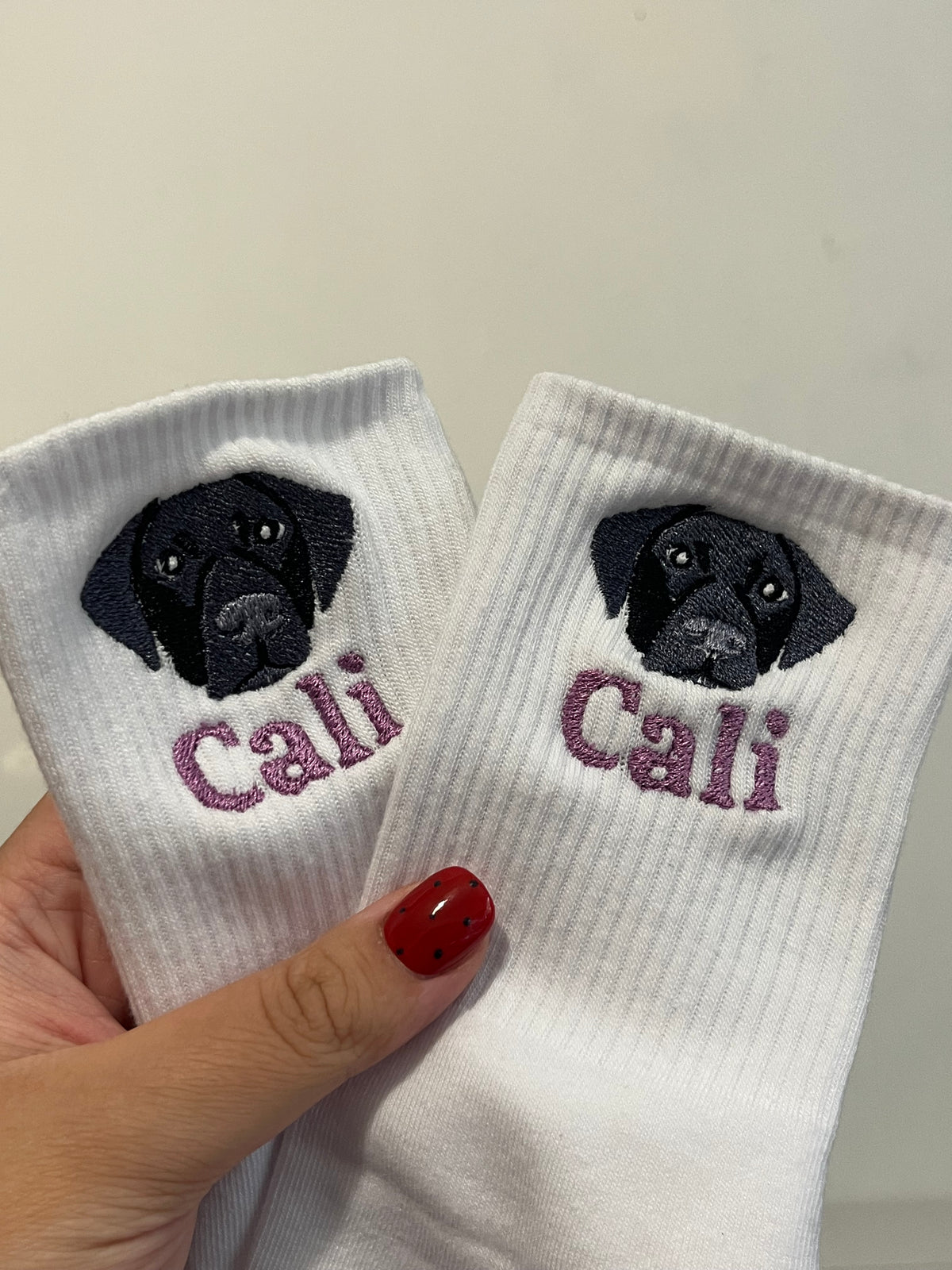 Personalised Embroidered Dog Socks