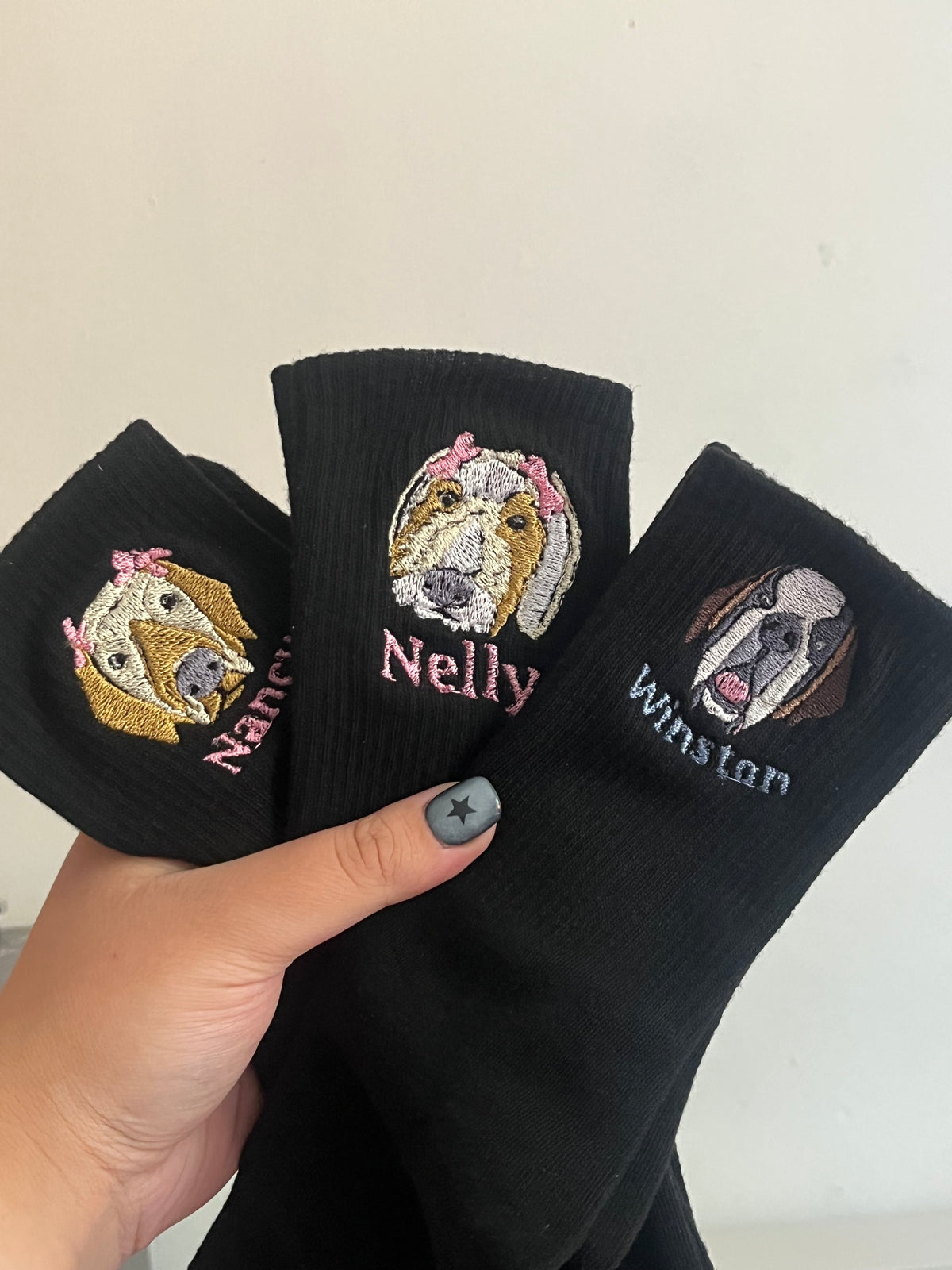 Personalised Embroidered Dog Socks