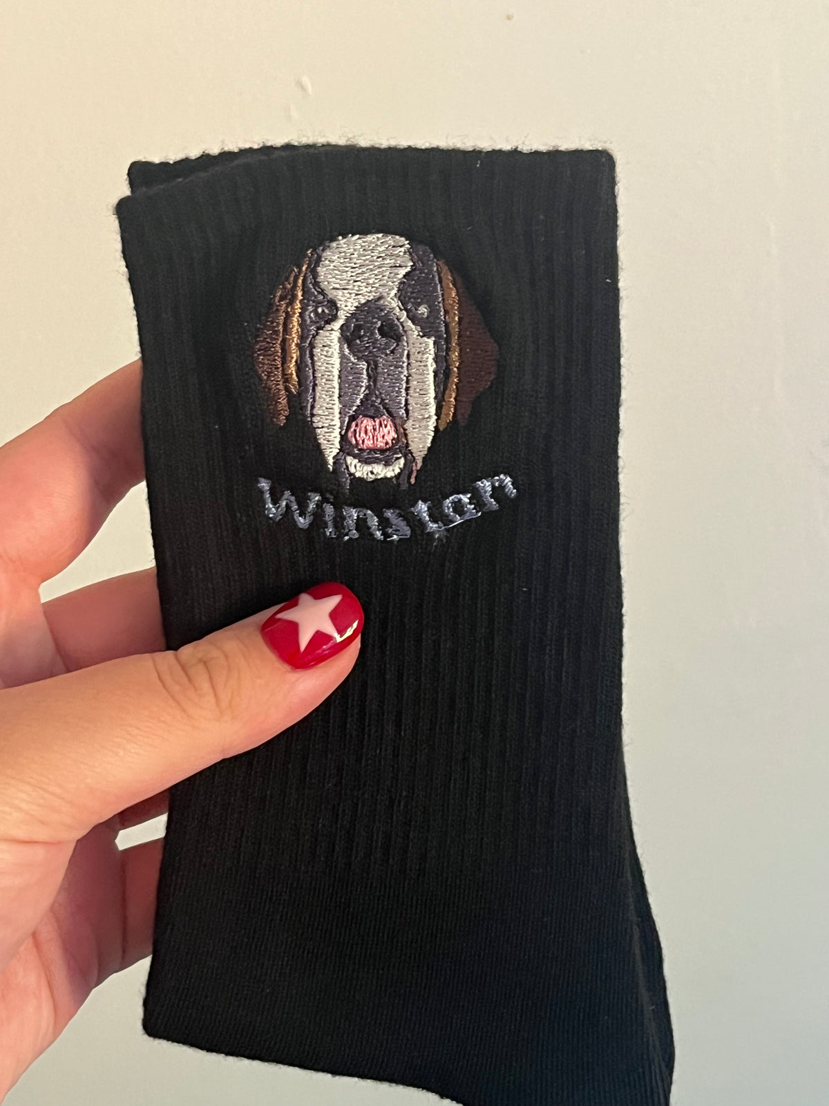 Personalised Embroidered Dog Socks