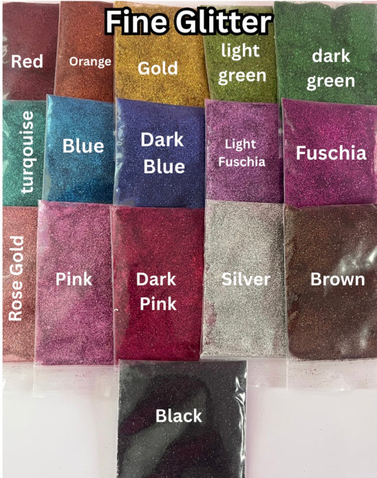 Classic Glitter Resin Pet ID Tag