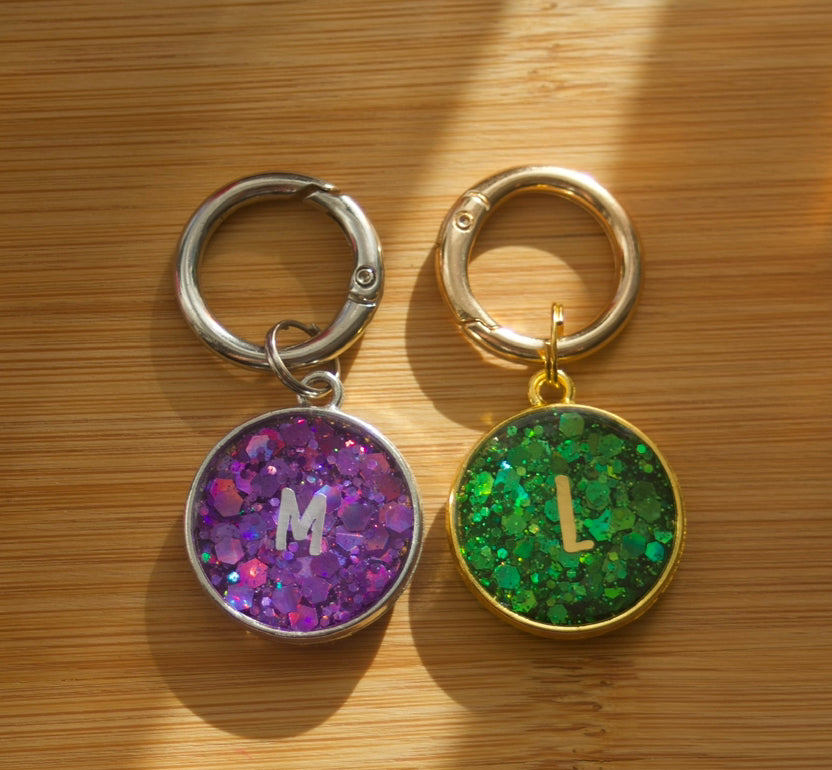 Classic Glitter Resin Pet ID Tag